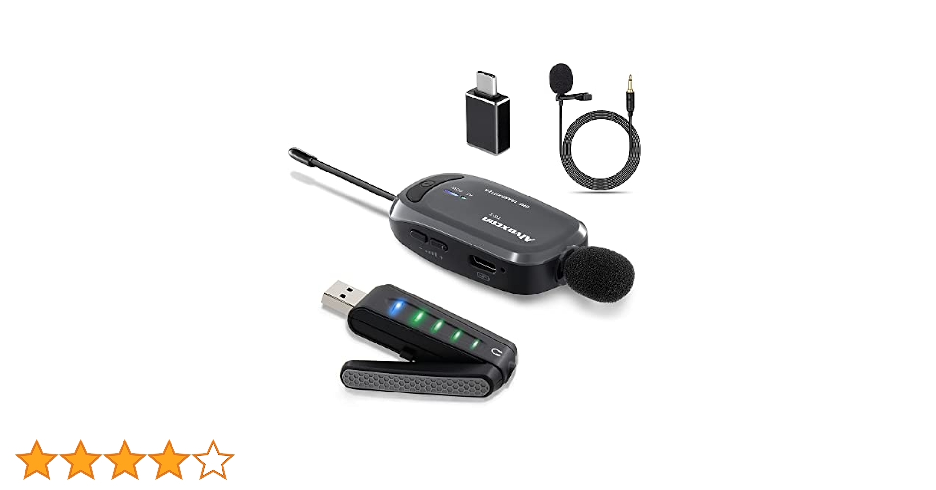 USB ワイヤレスマイク Alvoxcon 無線マイク ピンマイク 61TTUE2ikiL._AC_UL210_SR210,